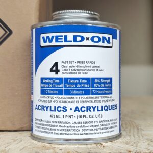 Weld-On 4 front of can image clearly showing product information and technical specs